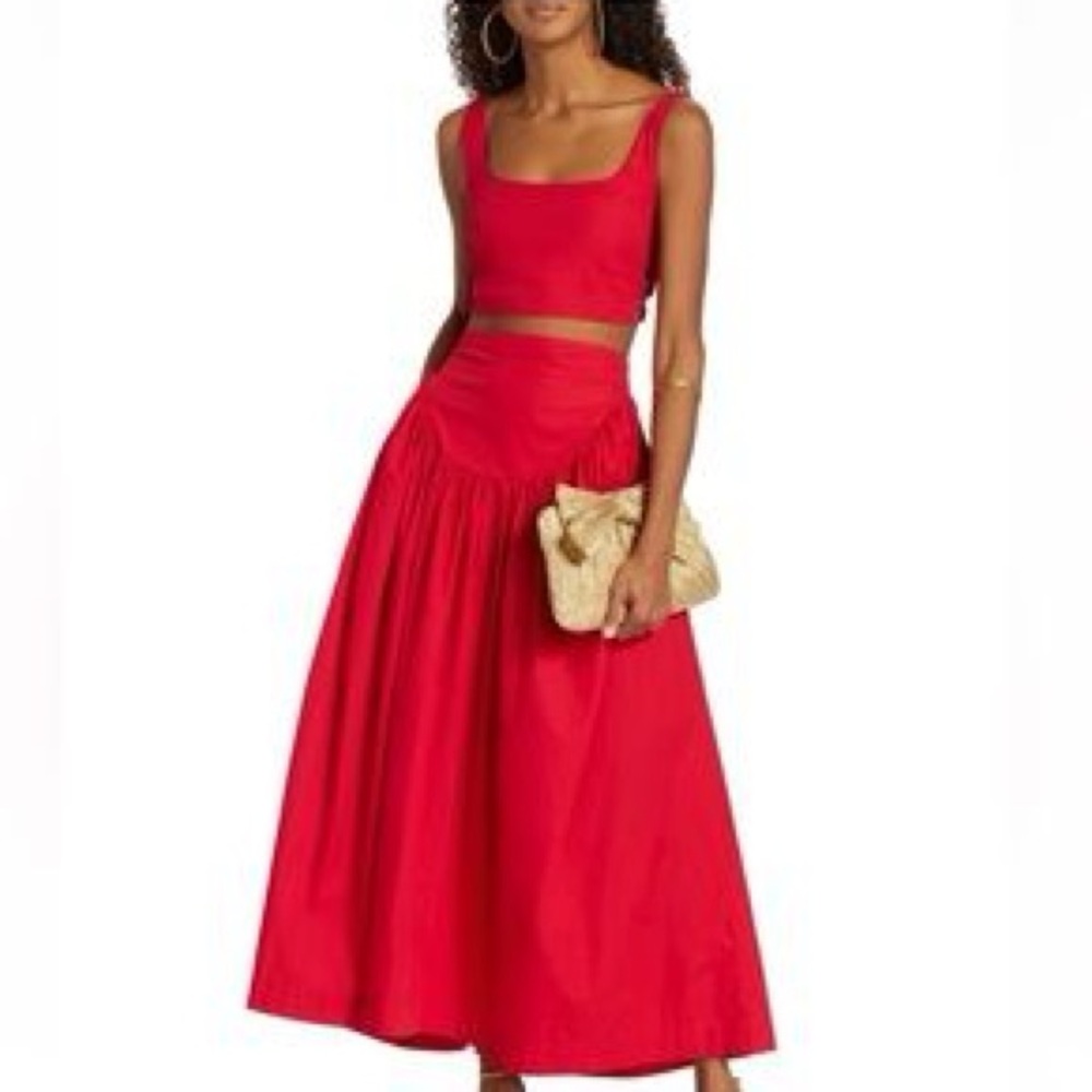 SWF WideStrap Cropped Top, Le Reve and SWF Basque MidiSkirt, Le Reve